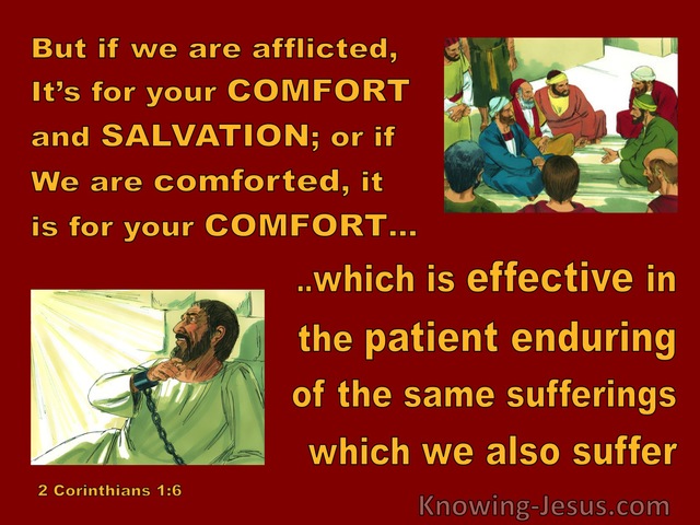 2 Corinthians 1:6 Afflicted For Your Comfort And Salvation (red)